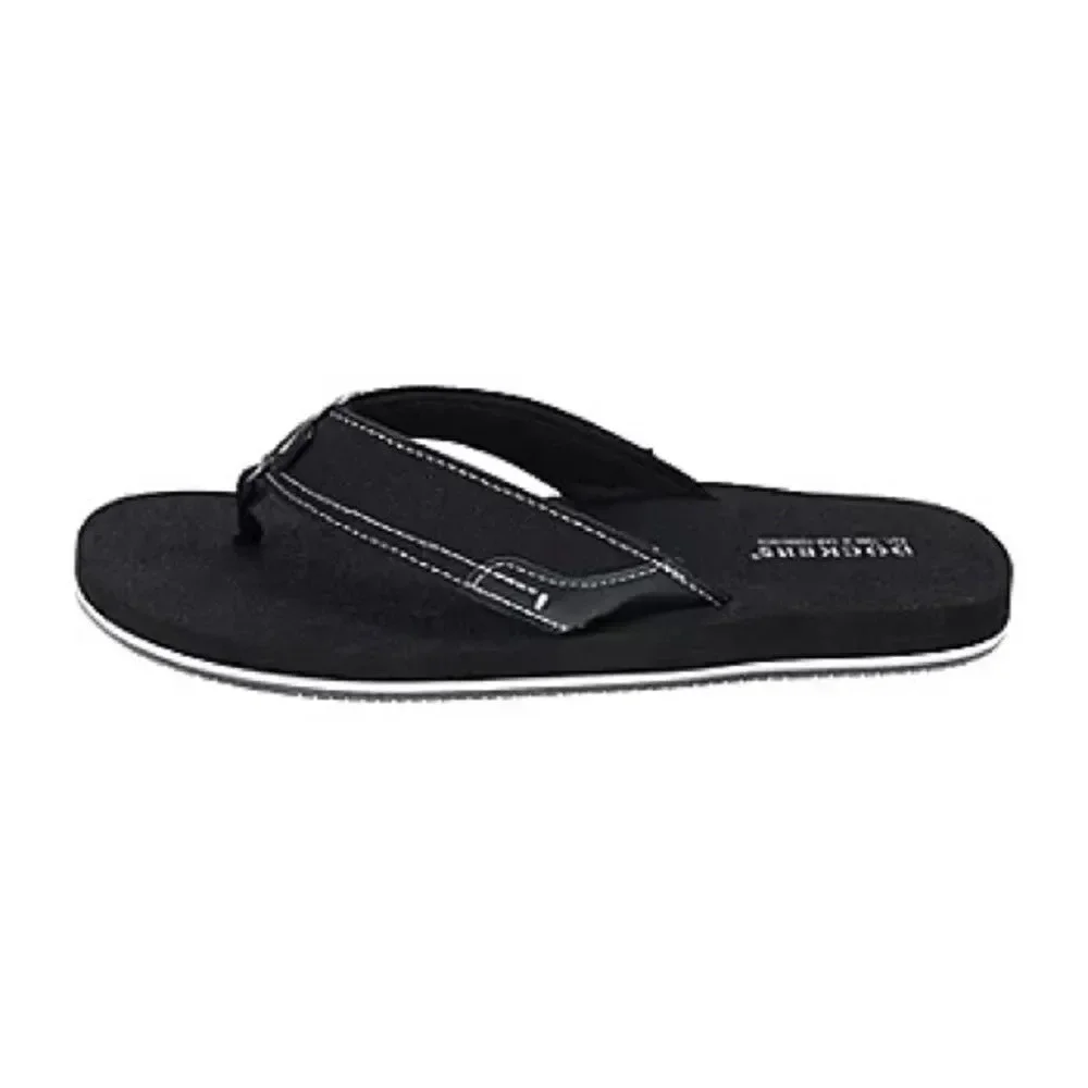 Dockers Mens Flip-Flops Black and White Small Size 7/8 New